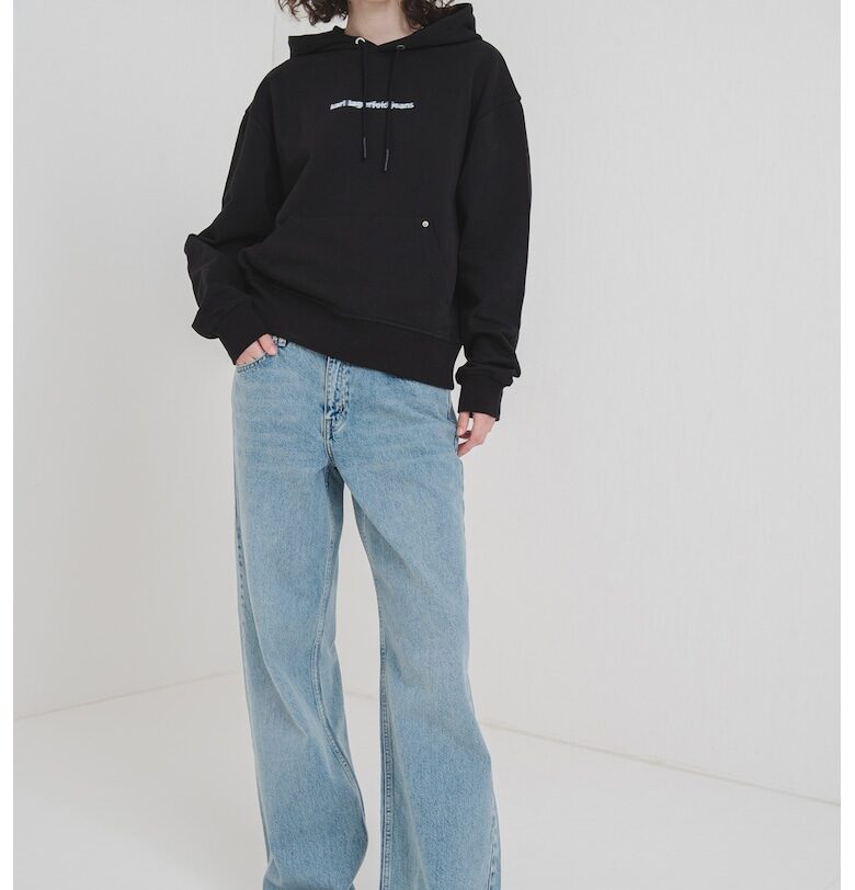 Свободно худи от органичен памук - Черен KARL LAGERFELD JEANS