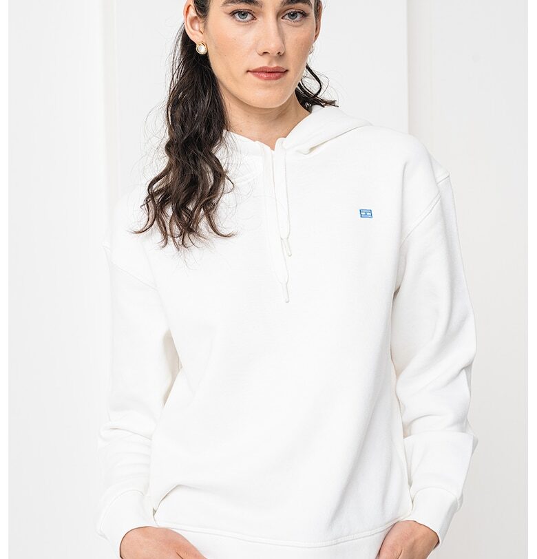 Свободно худи с паднали ръкави - Мръснобял Tommy Hilfiger