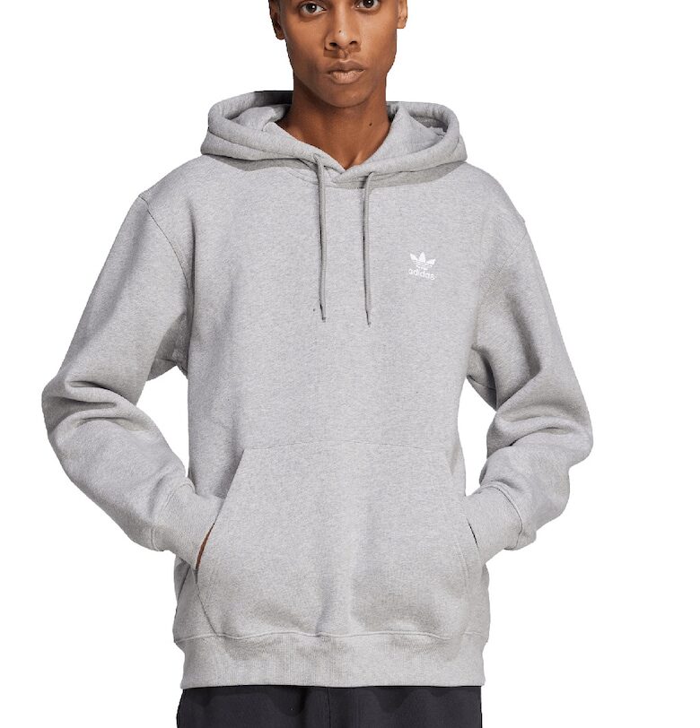 Свободно худи с паднали ръкави - Светлосив меланж adidas Originals