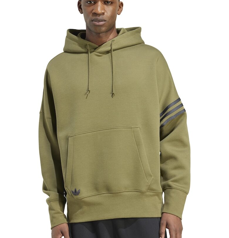 Свободно худи с памук - Маслинено зелено adidas Originals