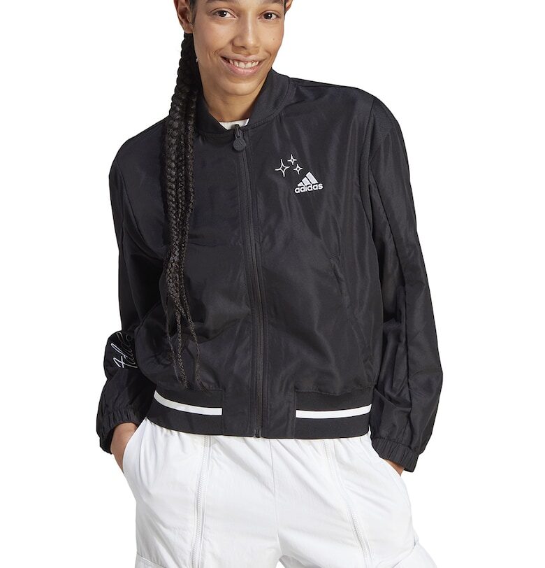 Свободно яке бомбър със скосени джобове - Черен adidas Sportswear