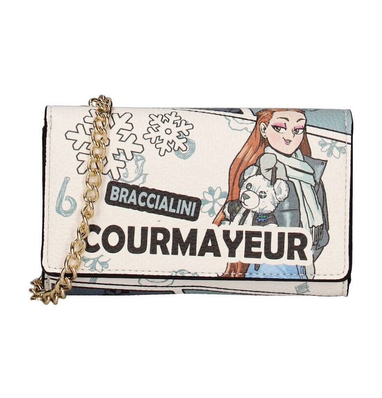 Сгъваем портфейл с принт - Многоцветен BRACCIALINI