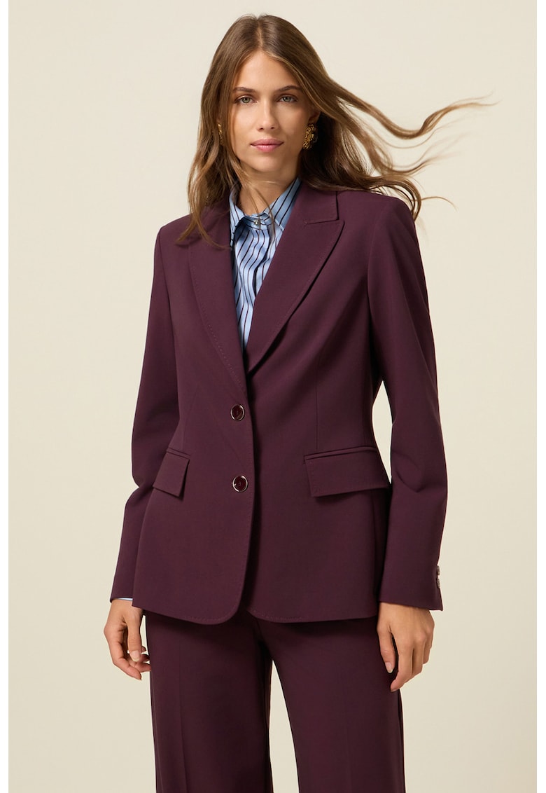 Семпло сако с раздвоен ревер - Тъмновиолетов Oltre