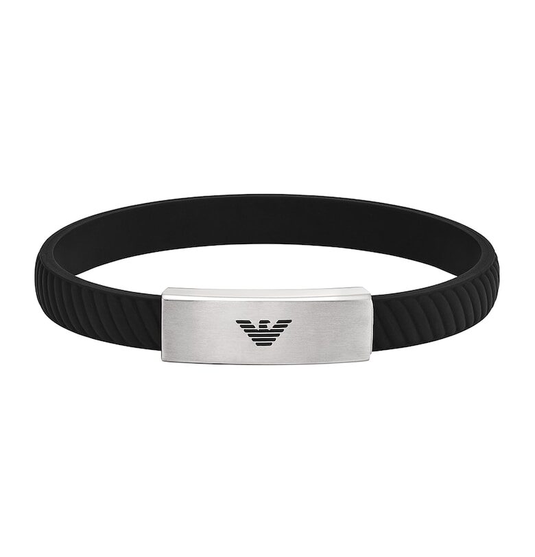 Силиконова гривна с неръждаема стомана Emporio Armani
