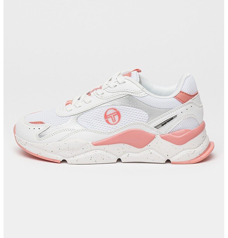 Синтетични спортни обувки с текстил - Бял/Светлорозов Sergio Tacchini