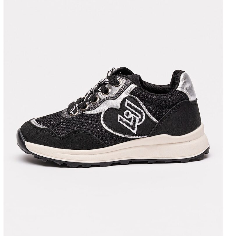 Синтетични спортни обувки с текстил - Черен/Сребрист Liu Jo