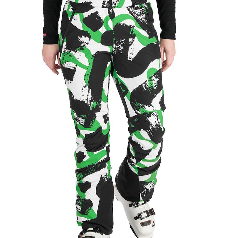 Ски панталон с принт и тиранти - Бял/Зелен/Черен NORTHFINDER