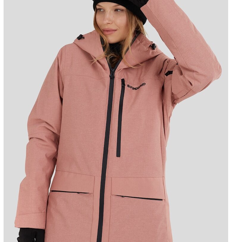 Ски яке Poplar с качулка - Розова сьомга Fundango