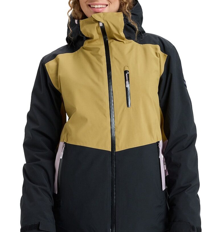 Ски яке Stormdash с качулка - Черен/Лилав/Синапено жълто ROXY