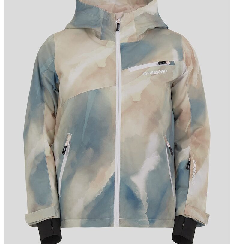 Ски яке с принт - Прашно синьо/Прашно розово Fundango