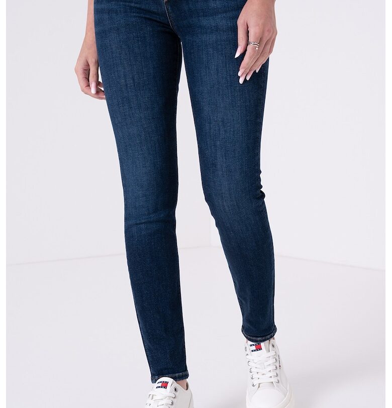 Скини дънки Como с миди талия - Тъмносин Tommy Hilfiger