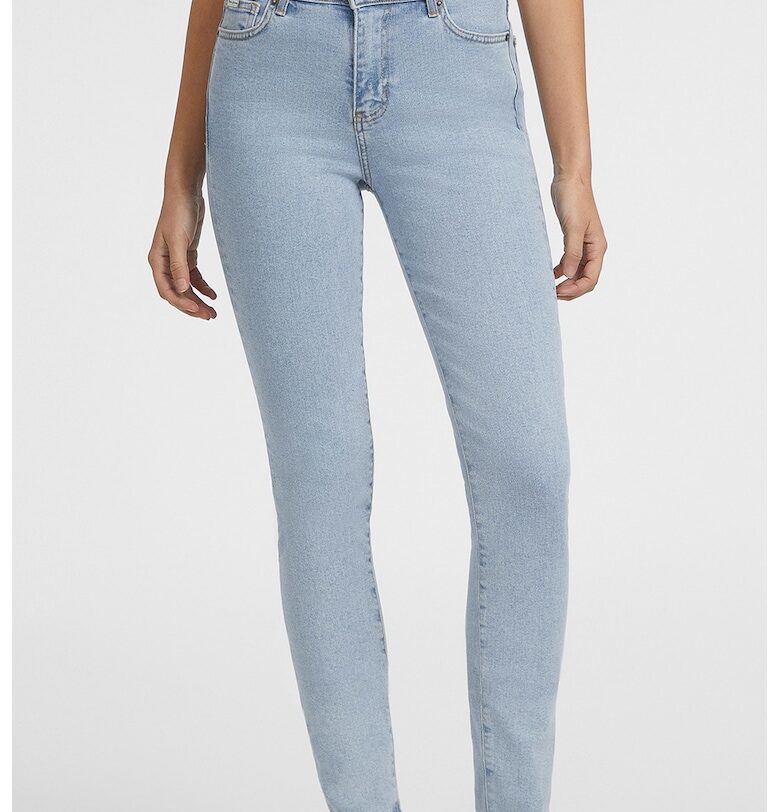 Скини дънки G05 с висока талия - Светлосин GUESS JEANS