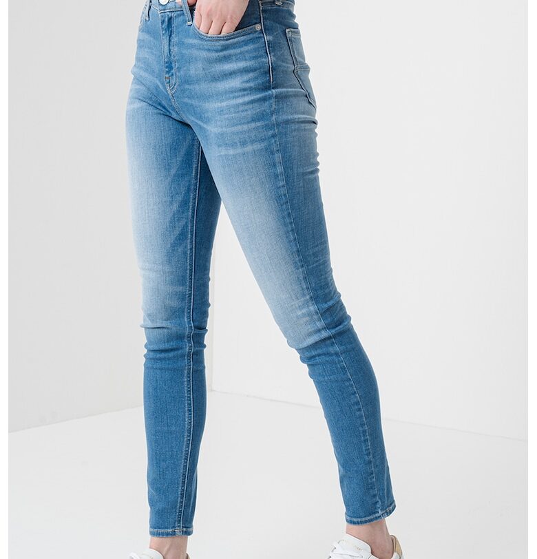 Скини дънки със средна талия - Светлосин Tommy Jeans