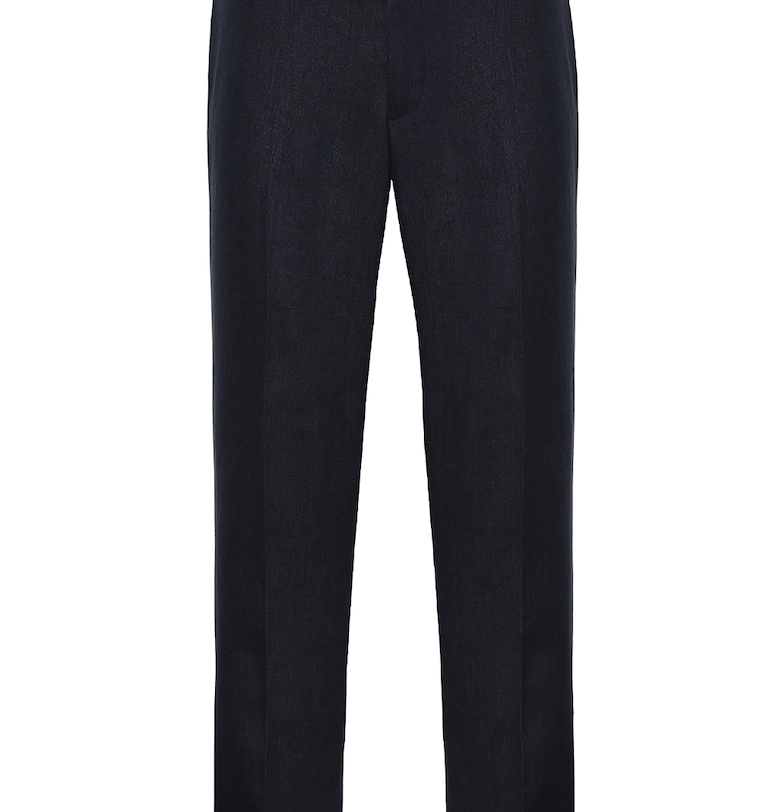 Скосен ленен панталон - Ултрамарин синьо Tatuum