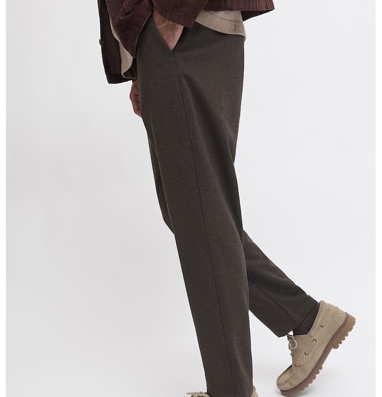 Скосен панталон с връзка на талията - Кафяв меланж Jack  Jones