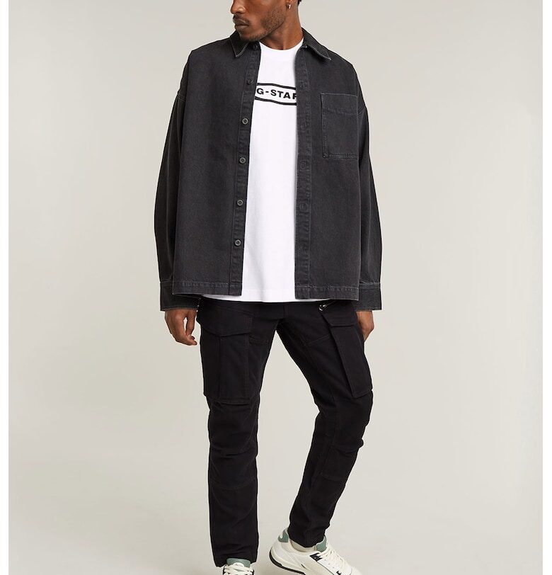 Скосен панталон с много джобове - Черен G-STAR