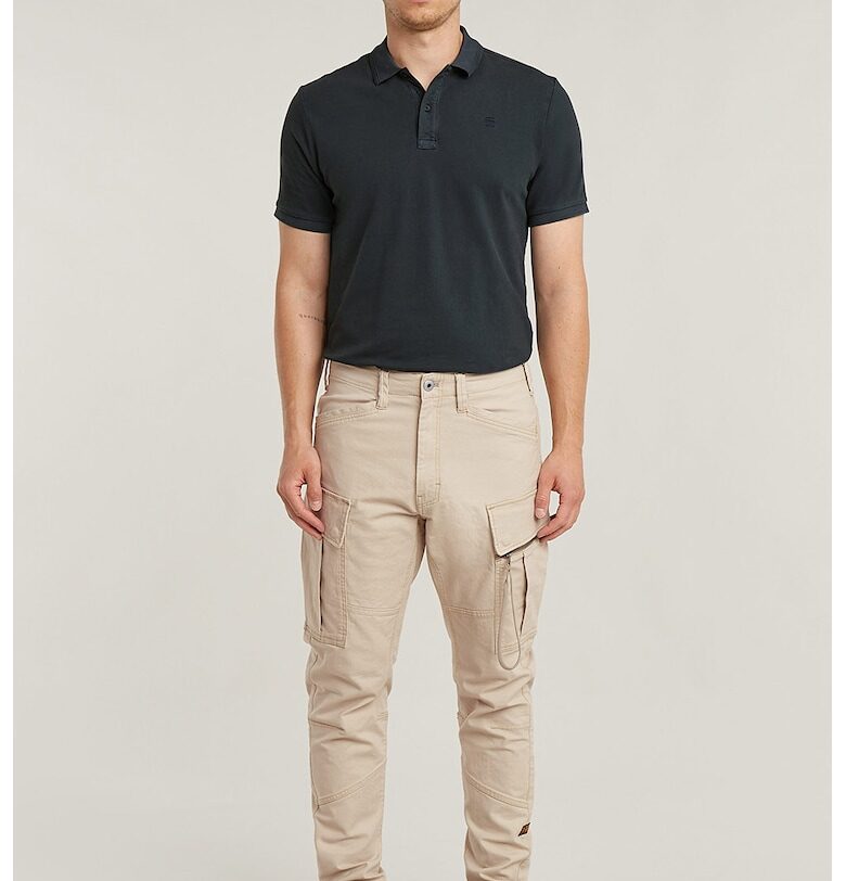 Скосен панталон със средновисока талия - Бежов G-STAR