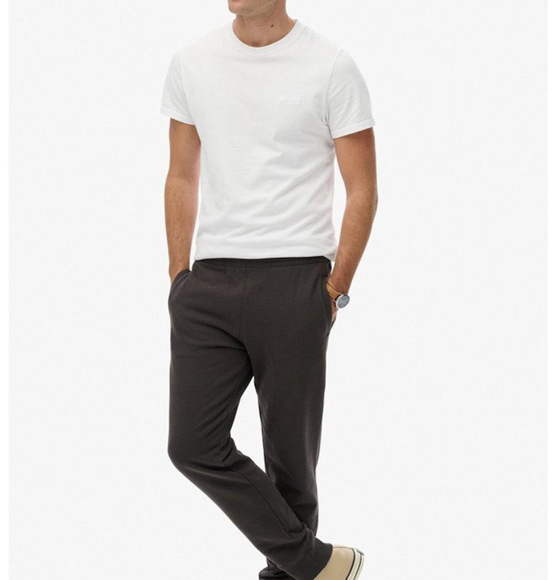 Скосен спортен панталон Essential - Антрацитно сиво Superdry  Co