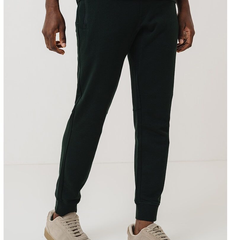 Скосен спортен панталон с джобове с цип - Тъмнозелен ARMANI EXCHANGE