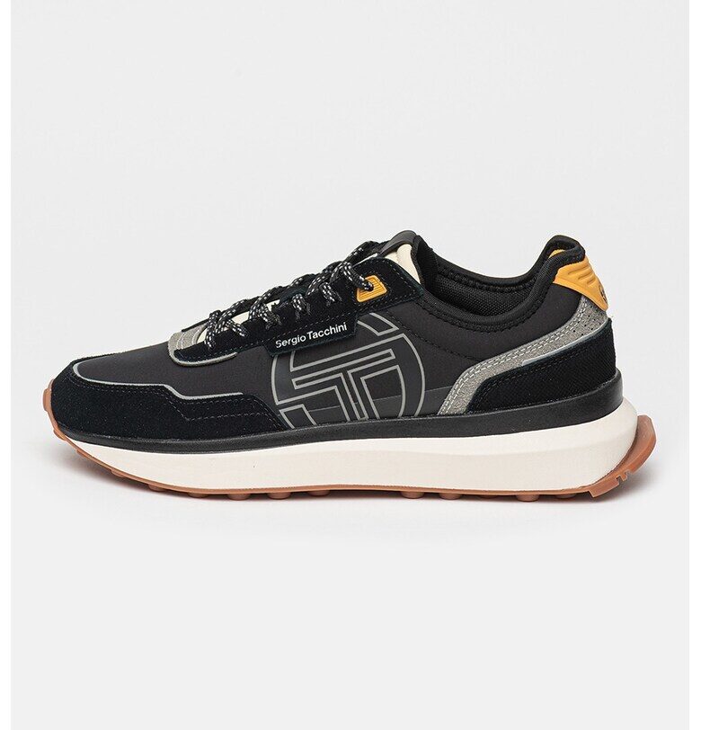 Скосени велурени маратонки Verona - Черен/Светло сив Sergio Tacchini