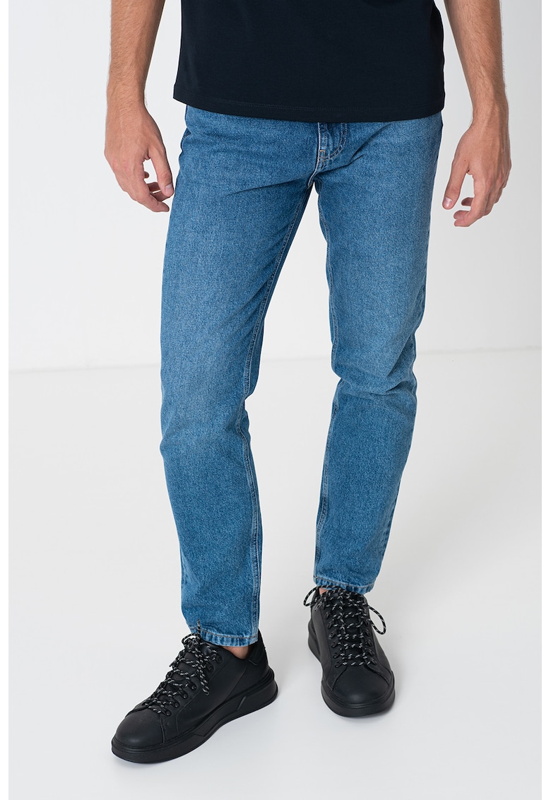 Скосени дънки със средновисока талия - Светлосин Karl Lagerfeld