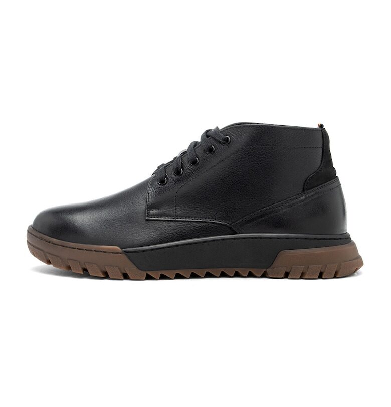 Скосени кожени кларкове - Черен RYLKO