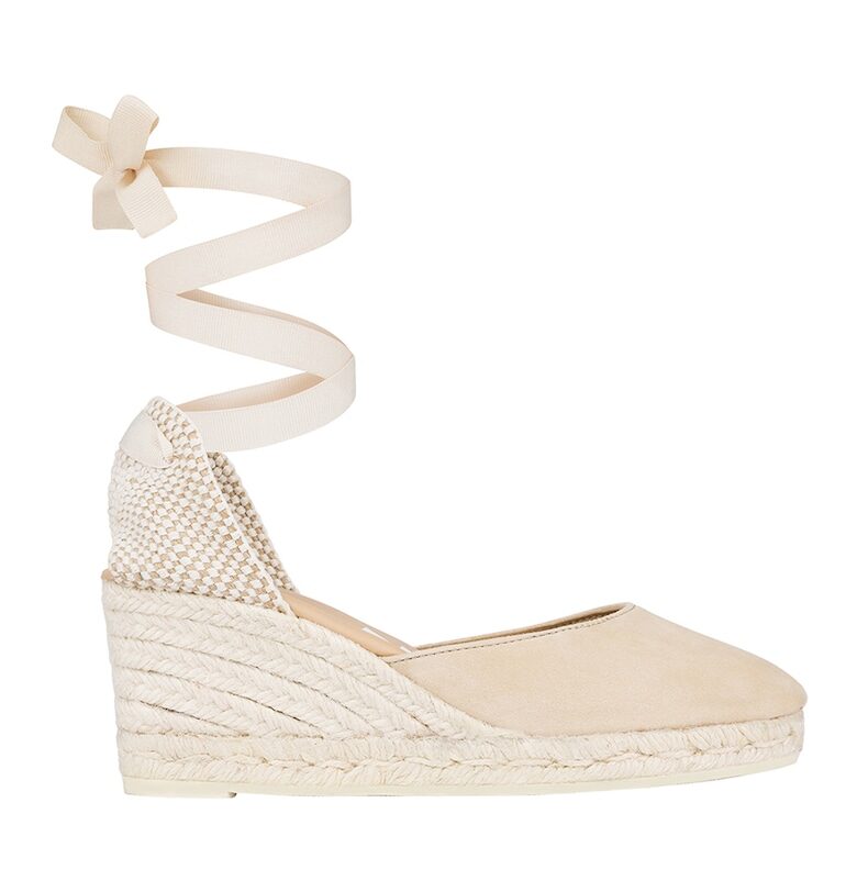 Скосени сандали Hamptons тип еспадрили - Бежов/Бежов Manebi