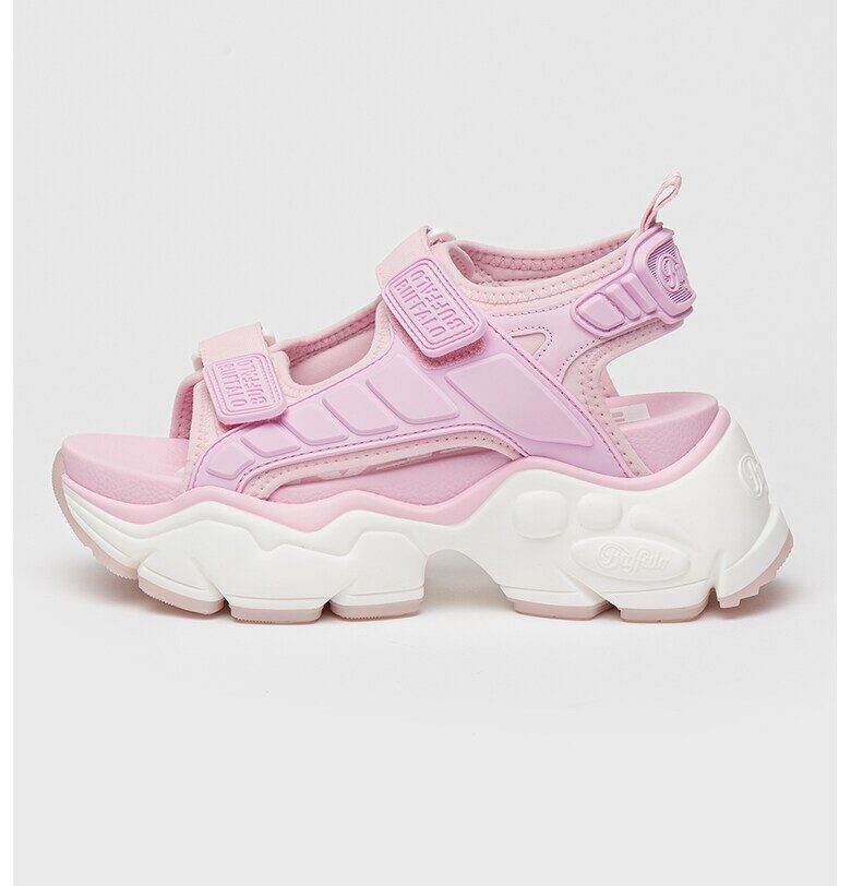 Скосени сандали с велкро - Бял Buffalo