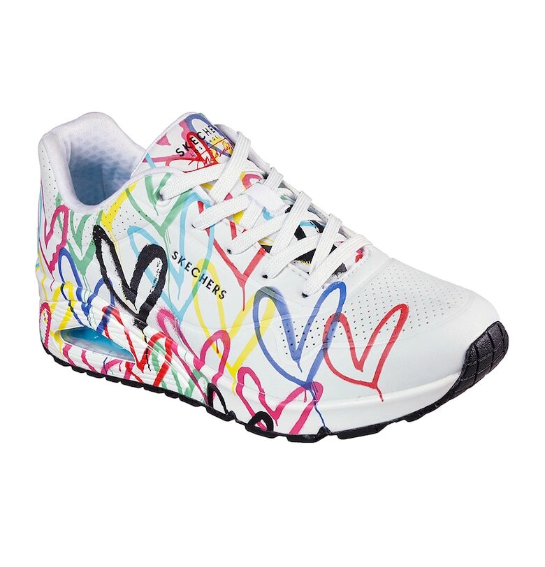 Скосени спортни обувки Spread The Love - Червен/Бял/Син Skechers