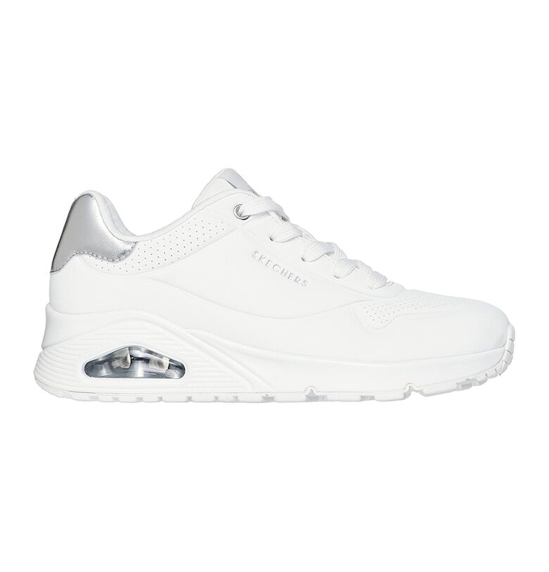 Скосени спортни обувки Uno - Golden Air - Бял/Сребрист Skechers