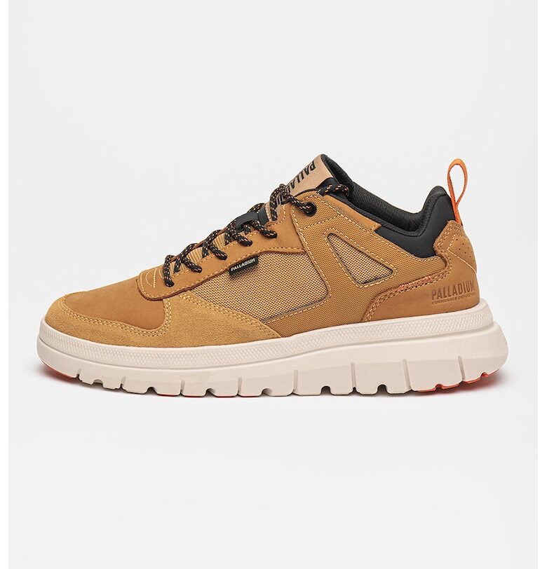 Скосени спортни обувки с велур - Канелено кафяво Palladium