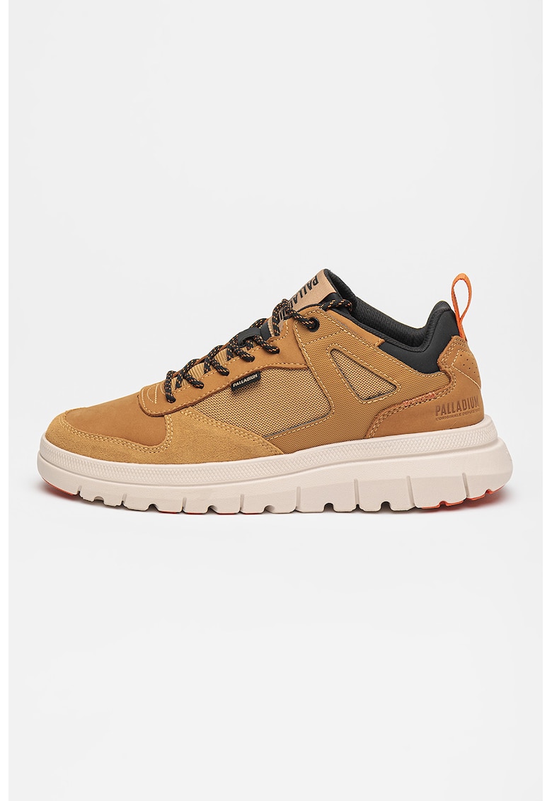 Скосени спортни обувки с велур - Канелено кафяво Palladium