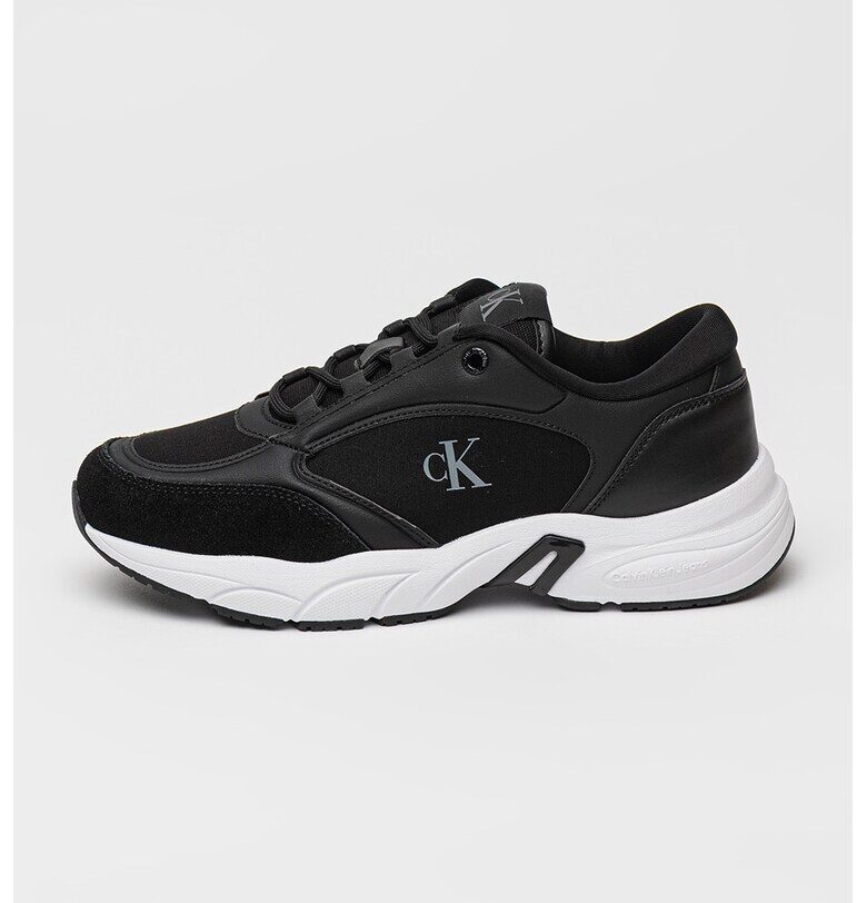 Скосени спортни обувки с лого - Черен CALVIN KLEIN JEANS