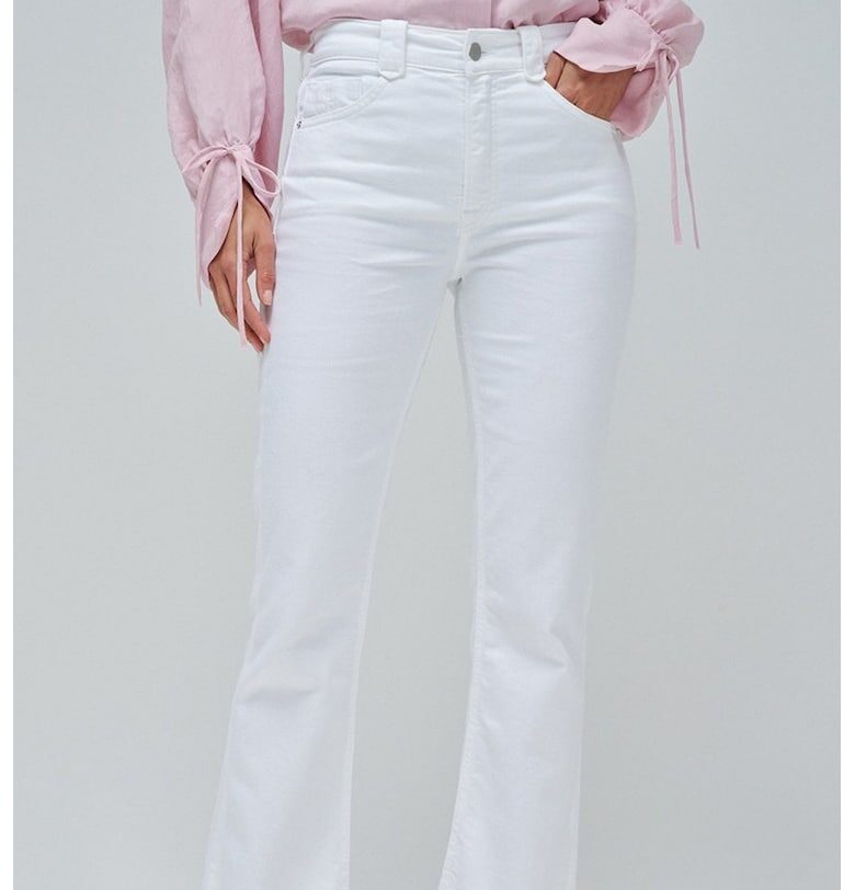 Скъсени дънки с висока талия - Бял Salsa Jeans