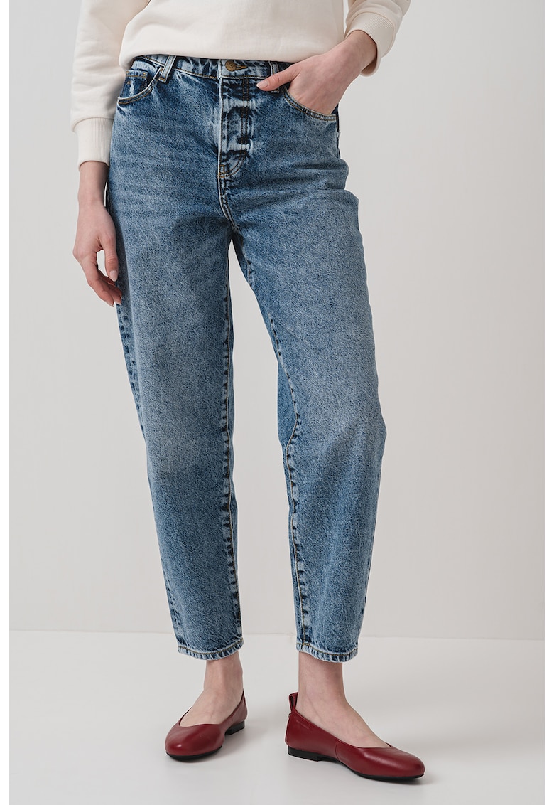 Скъсени дънки със средна талия - Син меланж ARMANI EXCHANGE