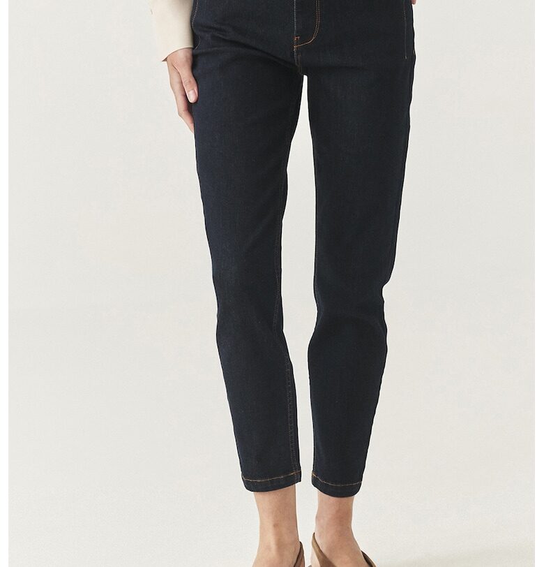 Скъсени дънки тип Mom - Ултрамарин синьо Tatuum