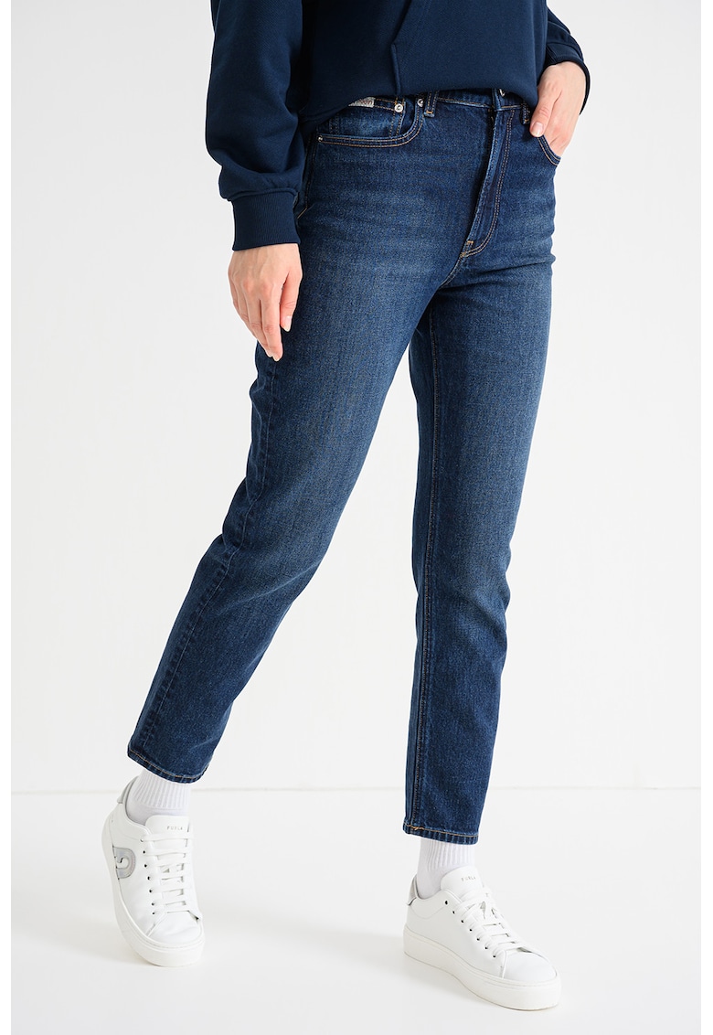 Скъсени прави дънки - Тъмносин CALVIN KLEIN JEANS