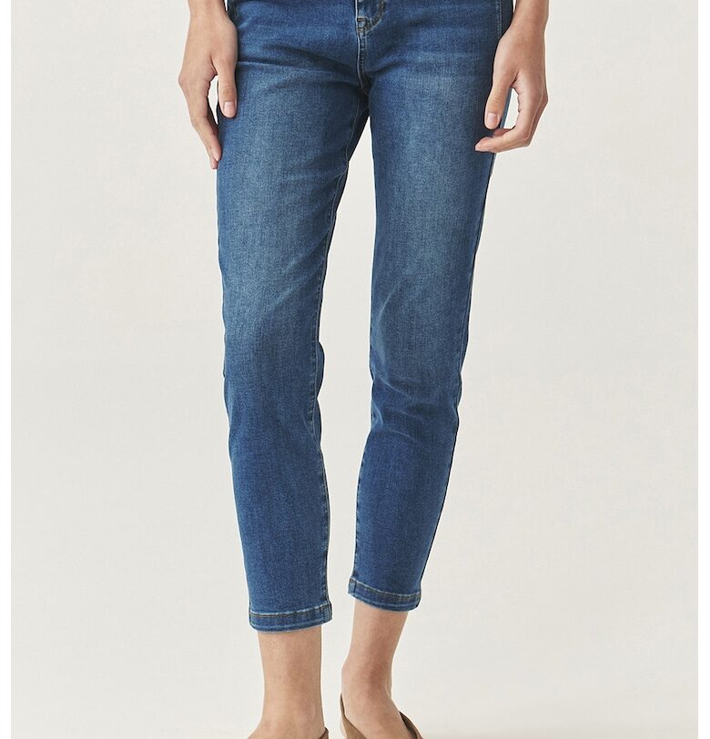 Скъсени слим дънки - Син меланж Tatuum