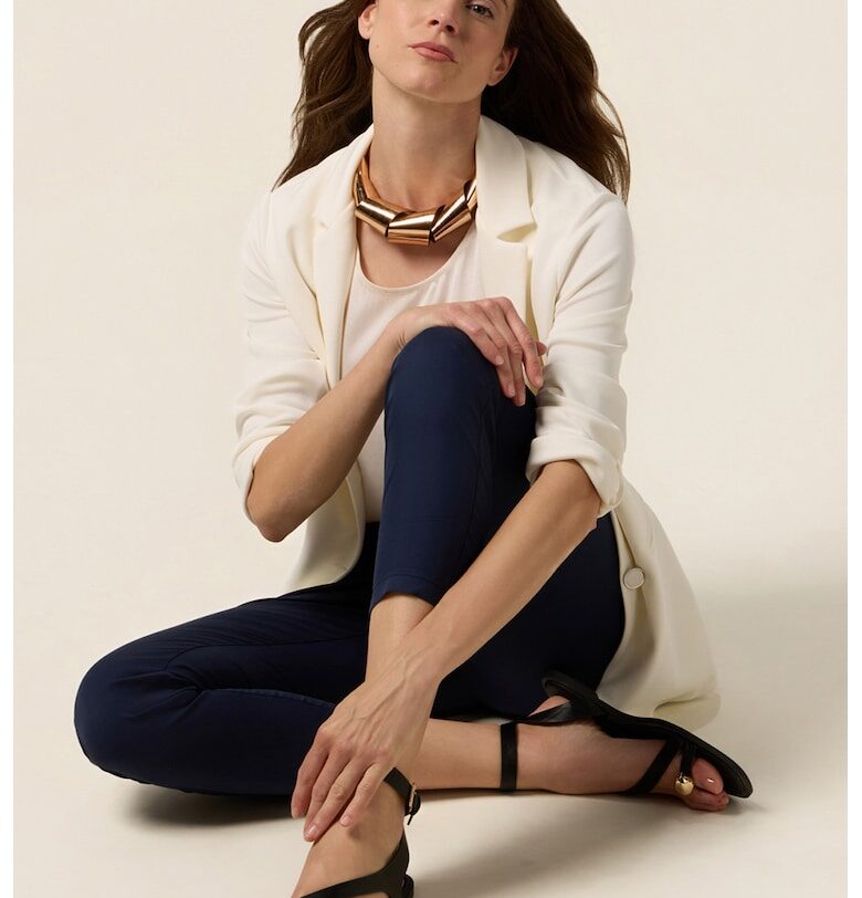 Скъсени слим дънки - Тъмносин Oltre