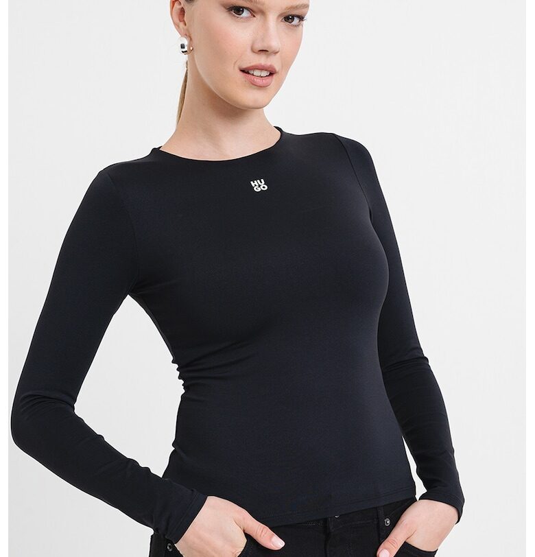 Слим блуза Dasiia - Черен HUGO