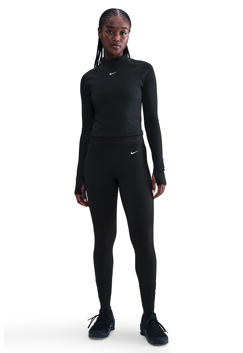 Слим блуза с Dri-Fit и лого - Черен Nike