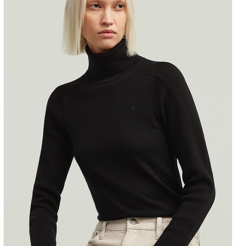 Слим вълнено поло - Черен G-STAR