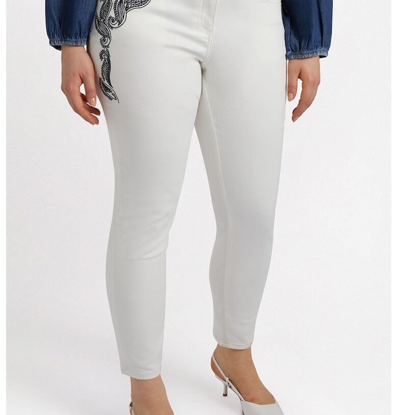 Слим дълги дънки - Бял Fiorella Rubino