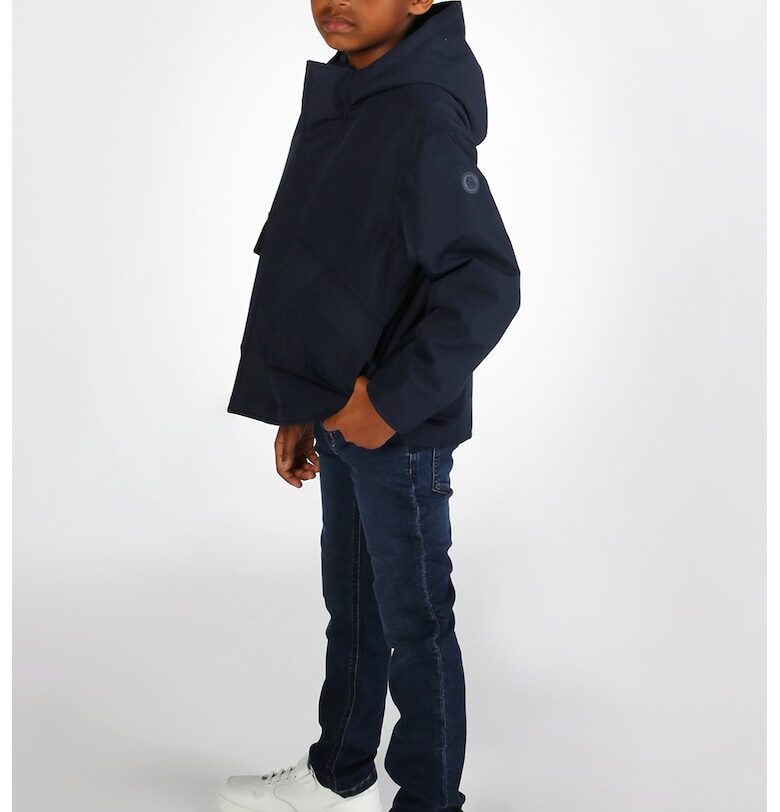 Зимно яке с качулка - Тъмносин BOSS Kidswear