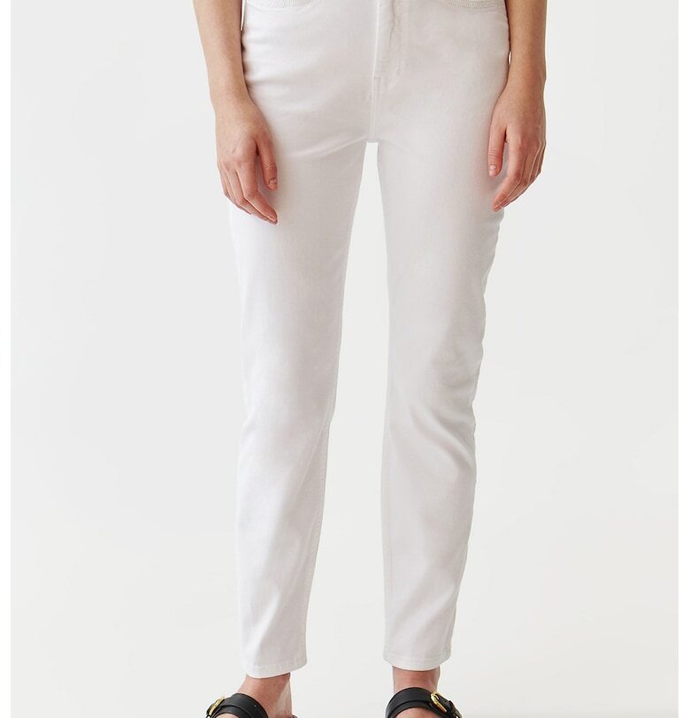 Слим дънки с висока талия - Бял Tatuum