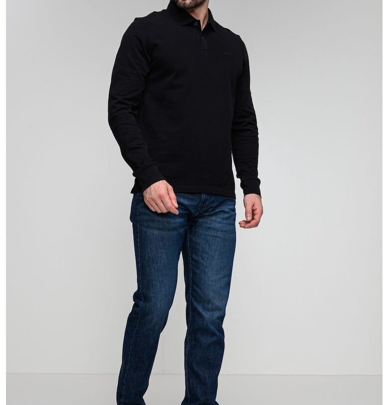 Слим дънки със захабен ефект - Син меланж sOliver