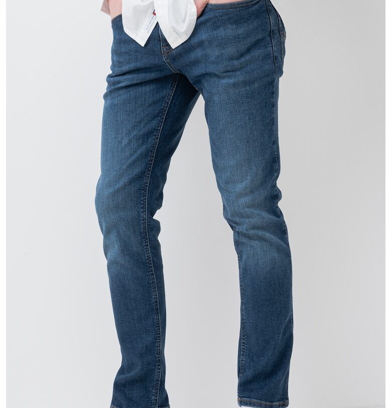 Слим дънки със захабен ефект - Тъмносин Tommy Jeans