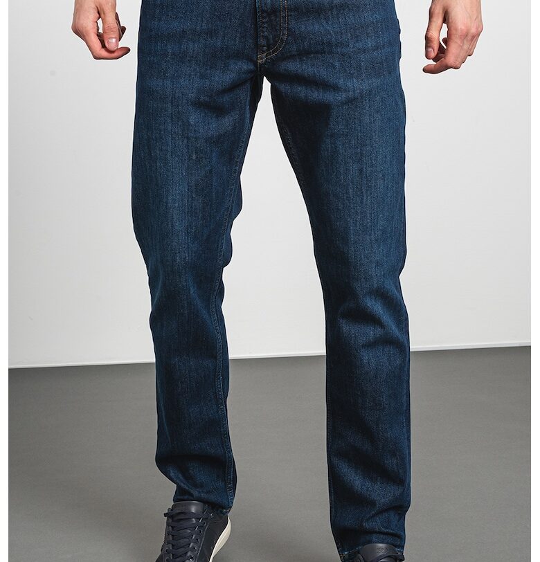 Слим дънки със средновисока талия - Тъмносин Gant