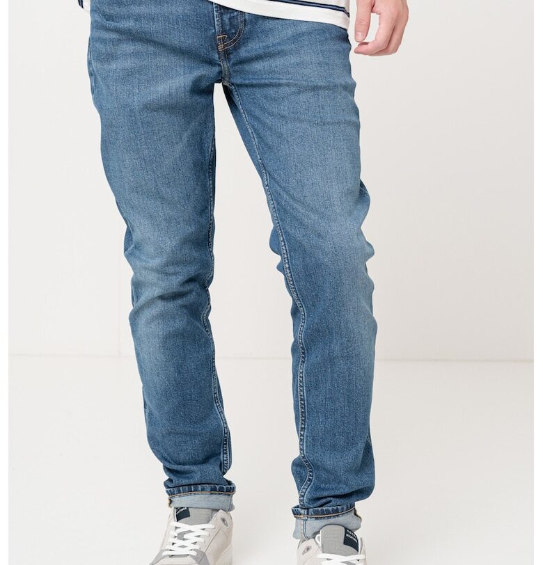 Слим дънки със стеснен крачол - Син меланж CALVIN KLEIN JEANS