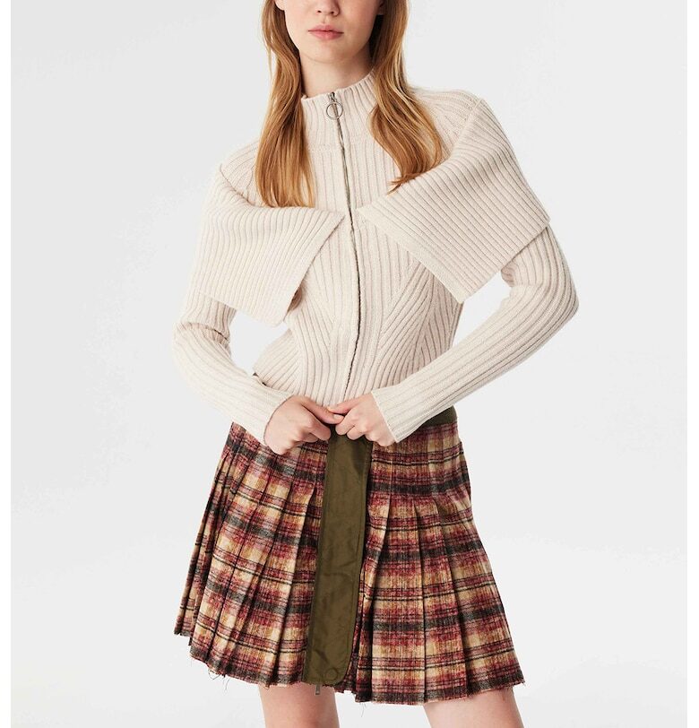 Слим жилетка със застъпване - Слонова кост TWIST